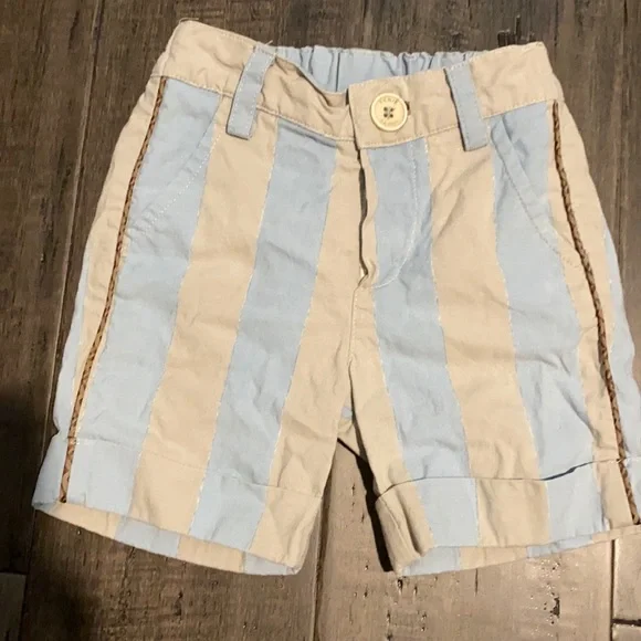 Fendi Striped Zucca Trim Shorts 3M